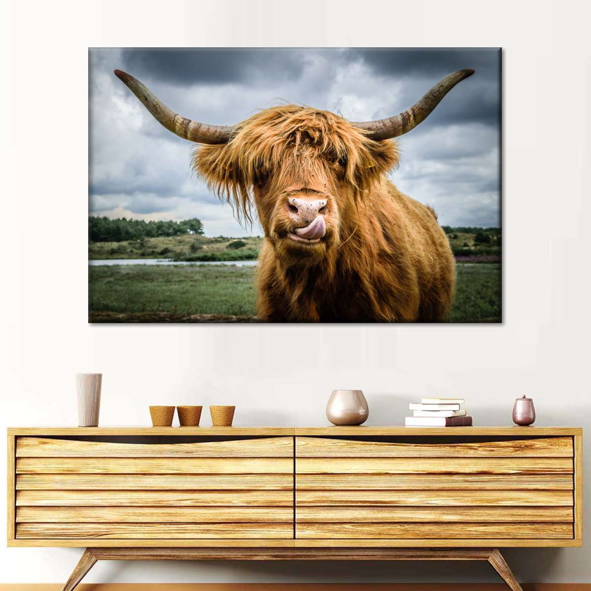 Silly Highland Cow Wall Art