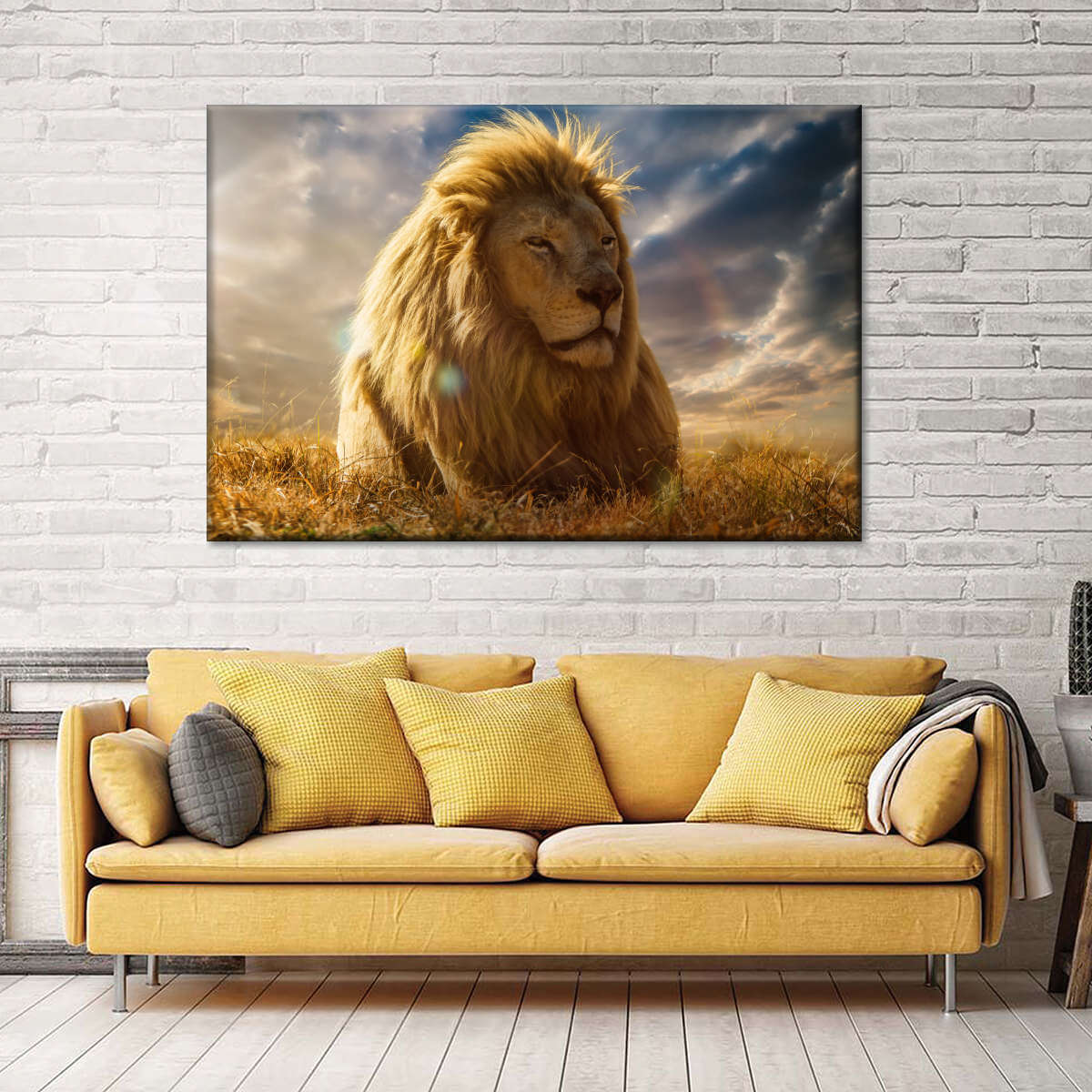 Safari Lion Glory Wall Art