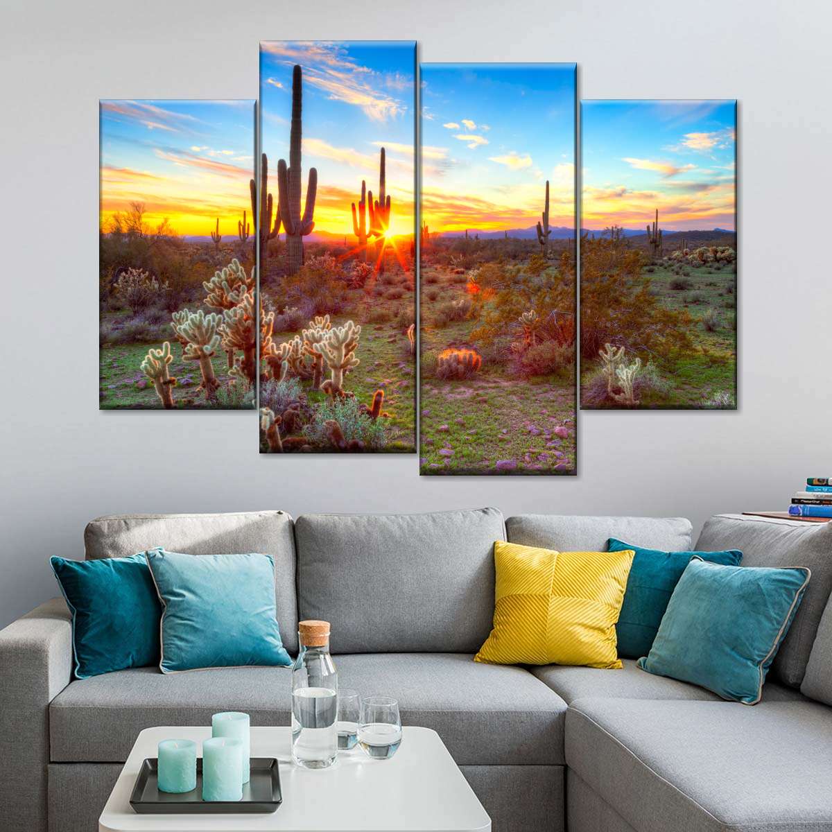 Sonoran Desert Sunset Landscape Wall Art