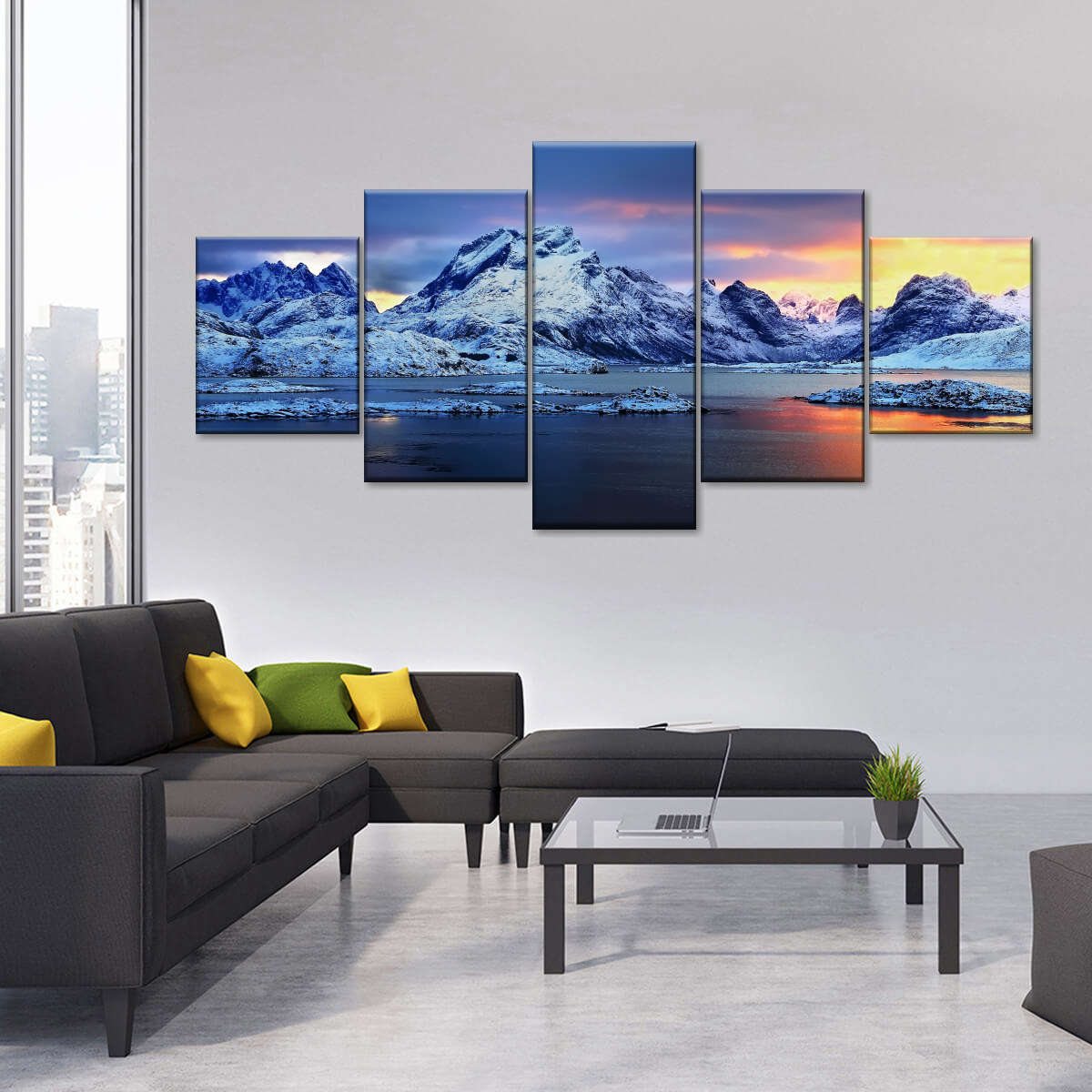 Norway Snowy Mountains Wall Art