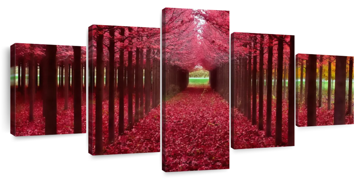 Red Forest Wall Art