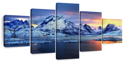 Norway Snowy Mountains Wall Art