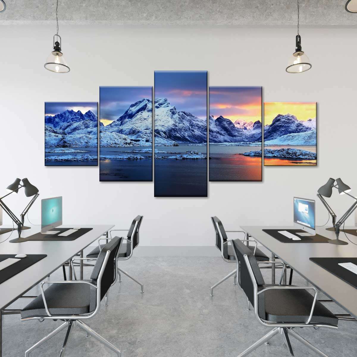 Norway Snowy Mountains Wall Art