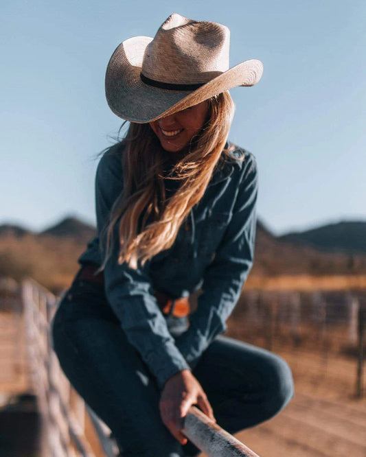 15183-NAT Unisex Rio Palm Leaf Hat by Outback Trading Co.