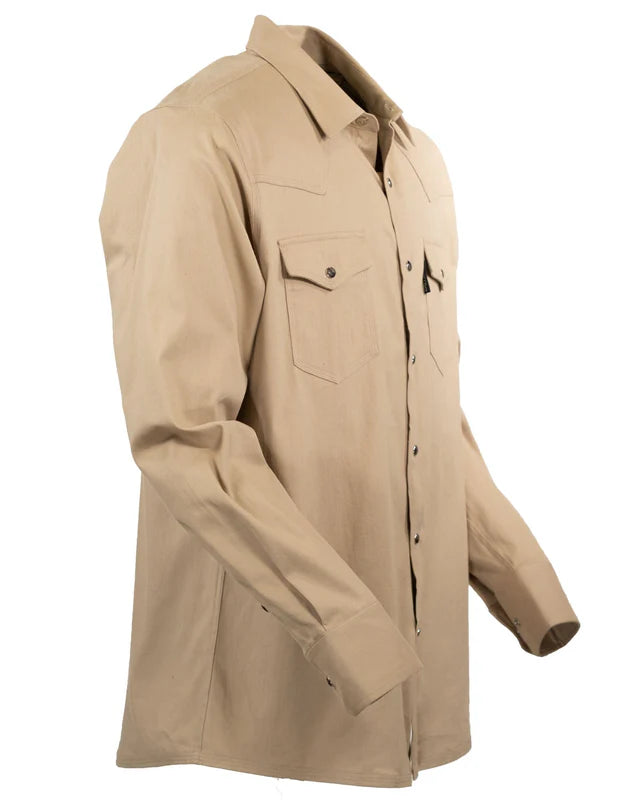 42731-KKI Men's Everett Western Shirt in Khaki by Outback Trading Company