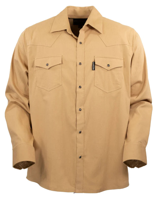 42731-TAN Men's Everett Western Shirt in Tan by Outback Trading Company