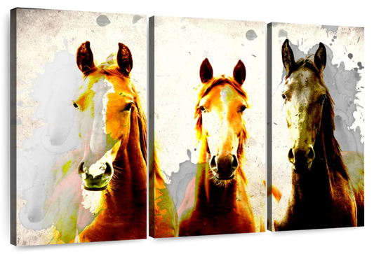 Three Horse Heads Wall Art