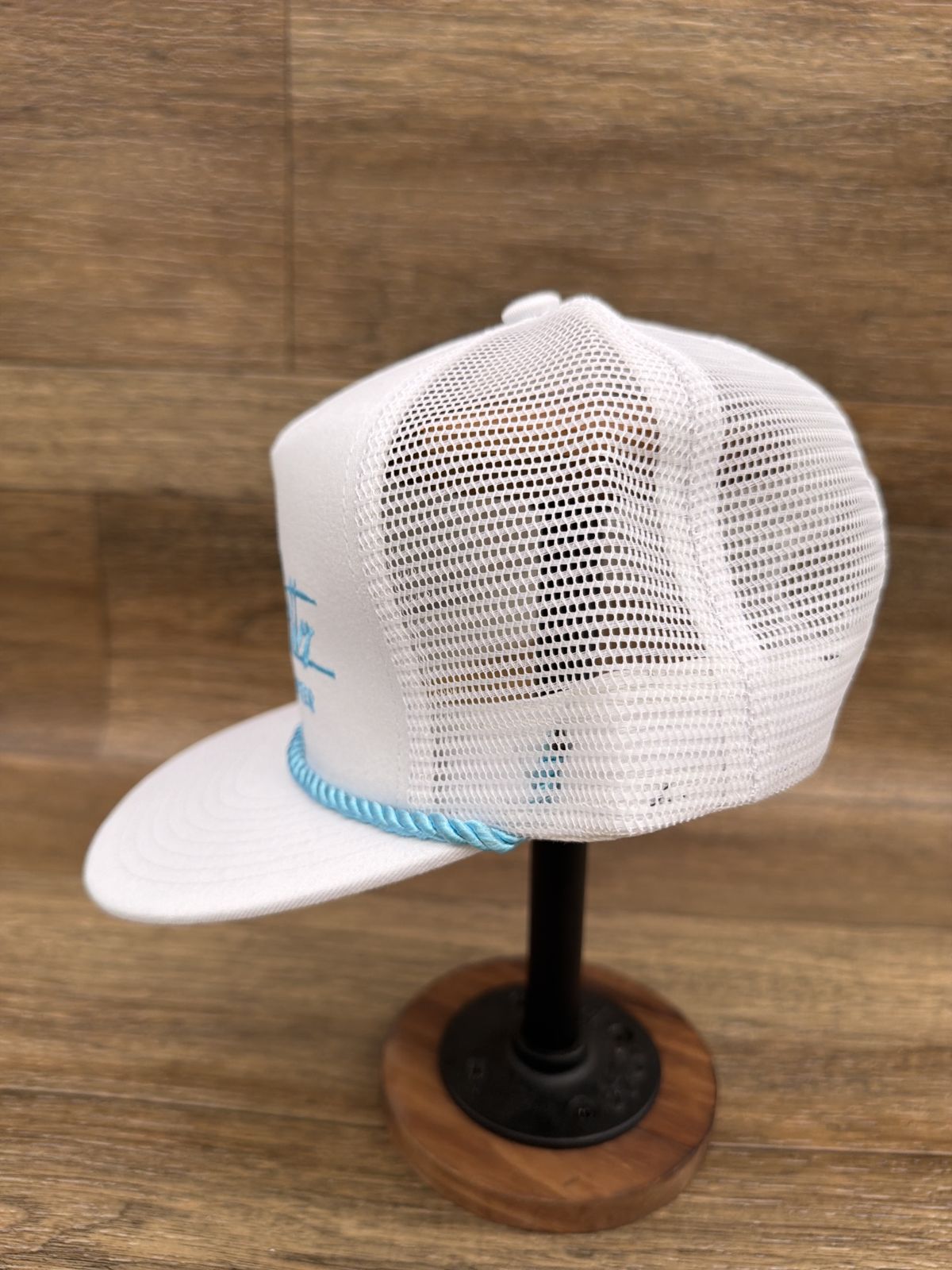 Sittin' Pretty flat brim rope cap in White by Southern Executer, side