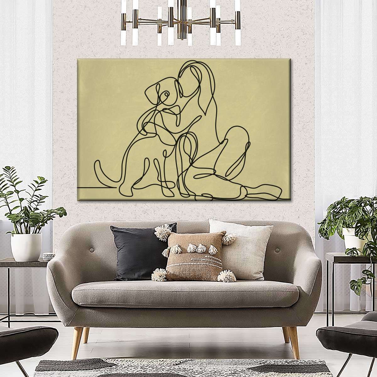 Woman Loving Dog Wall Art