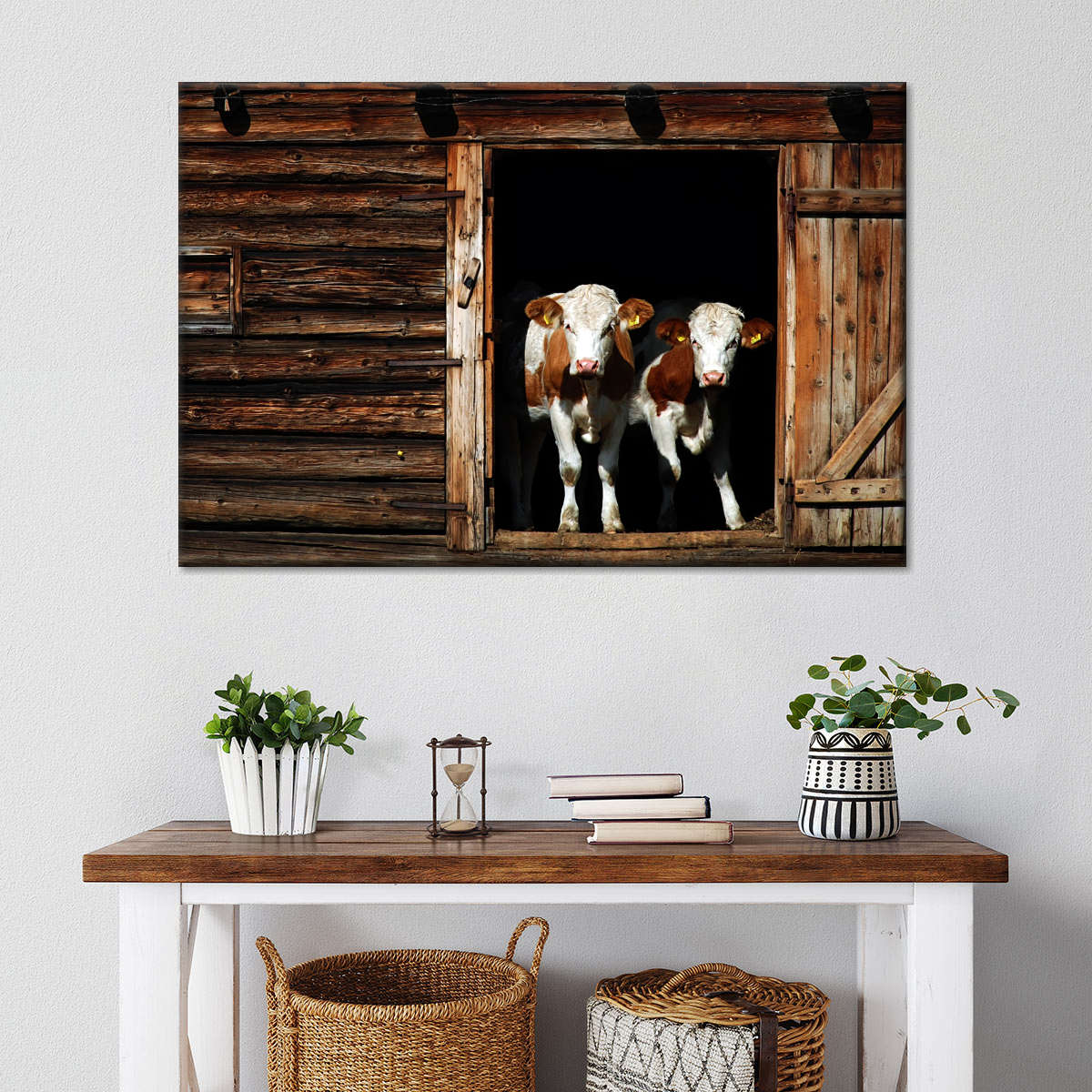 Pair Of Cows Wall Art