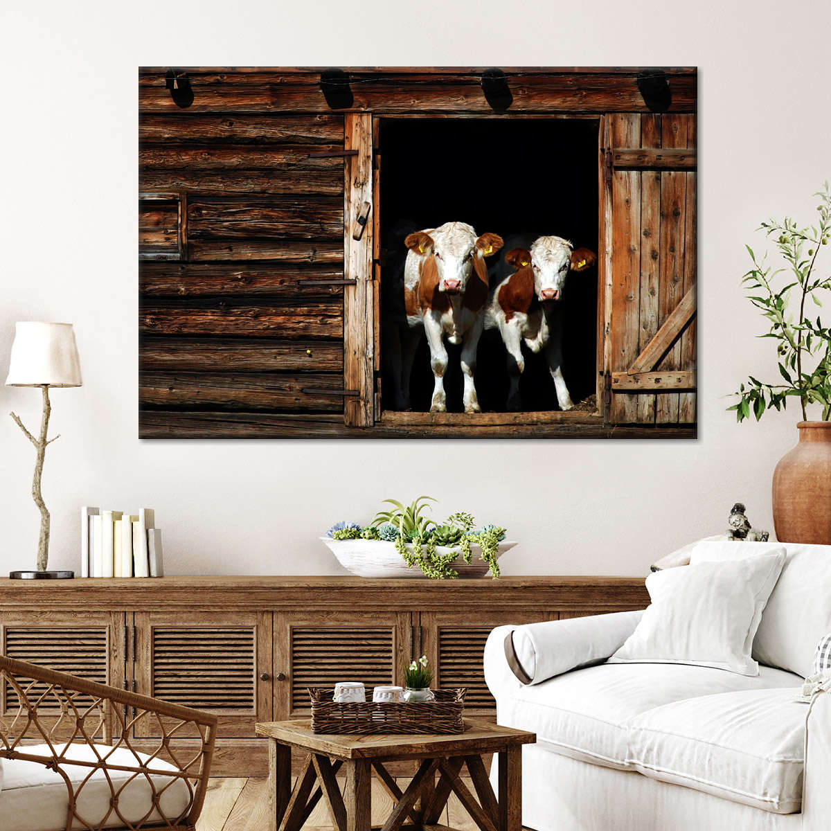 Pair Of Cows Wall Art