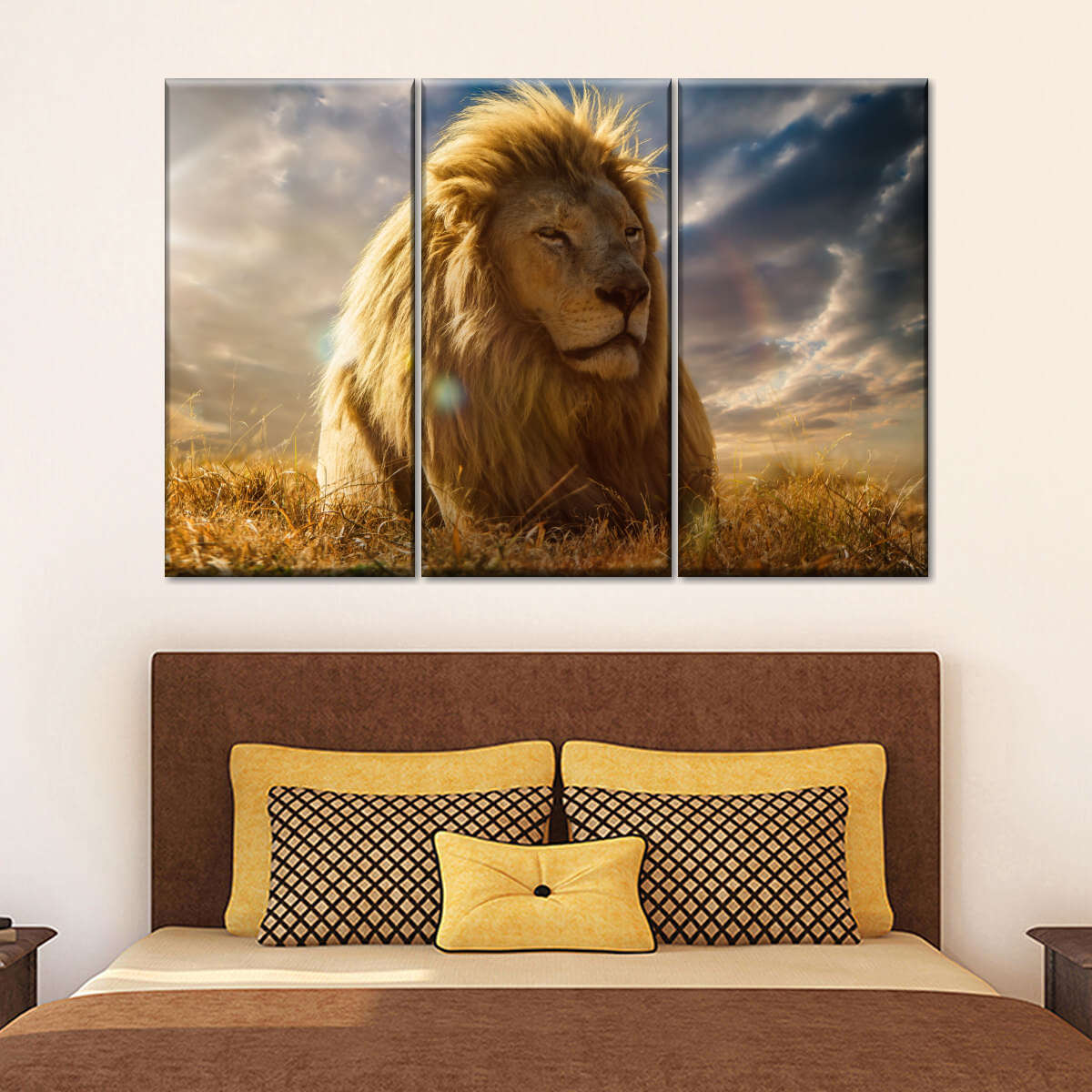 Safari Lion Glory Wall Art