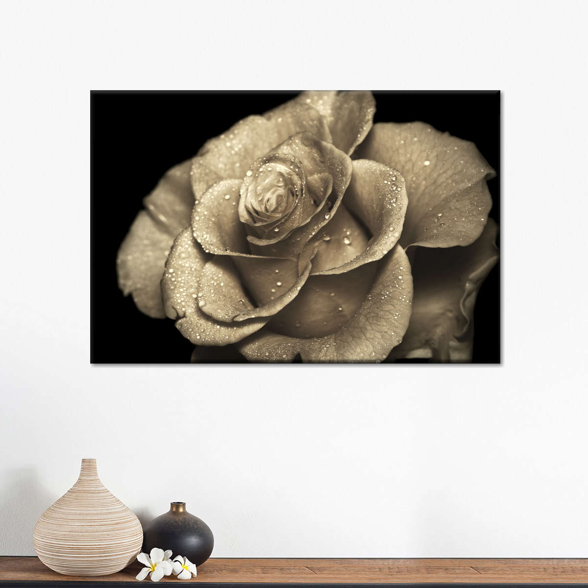 Retro Rose Wall Art