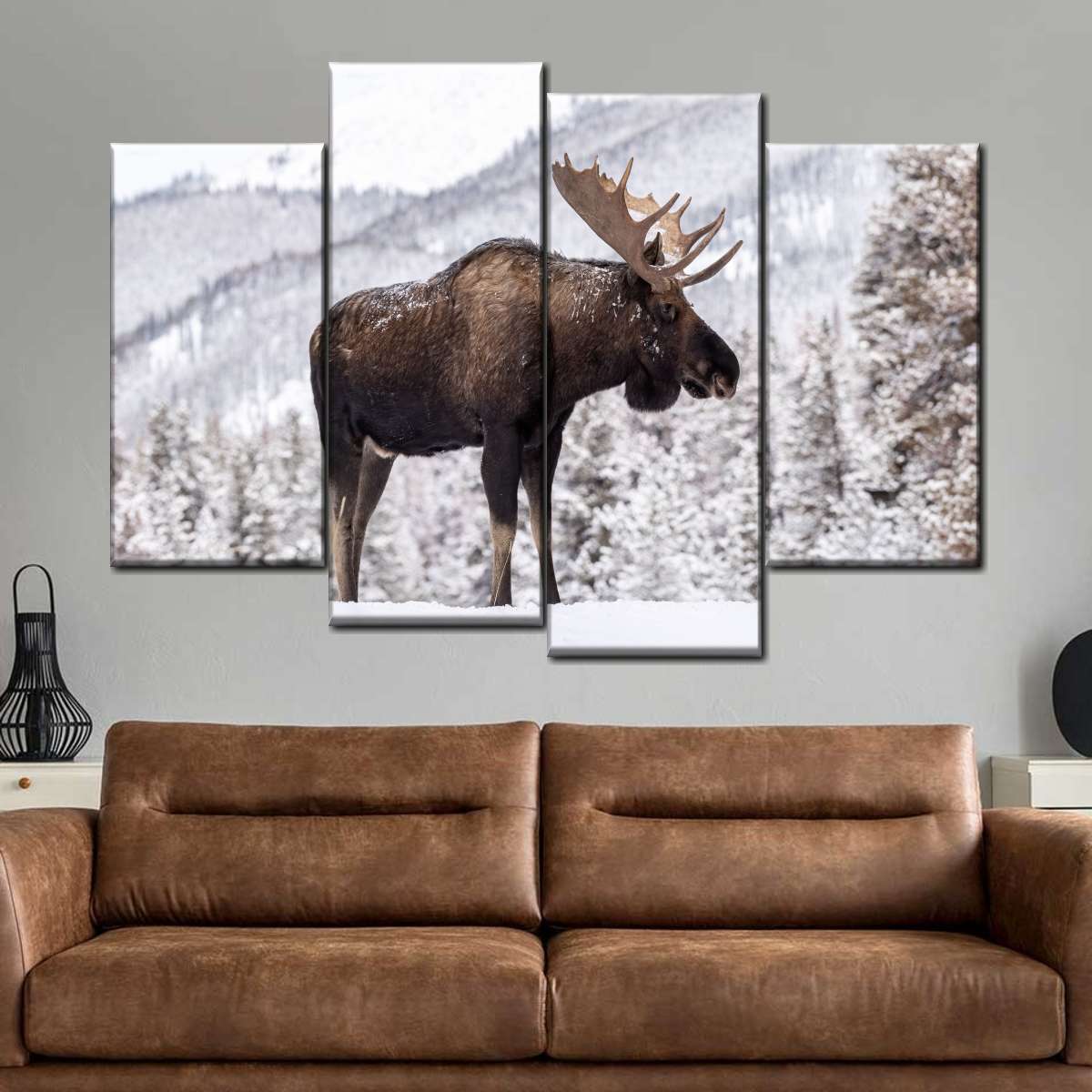 Snowy Moose Wall Art