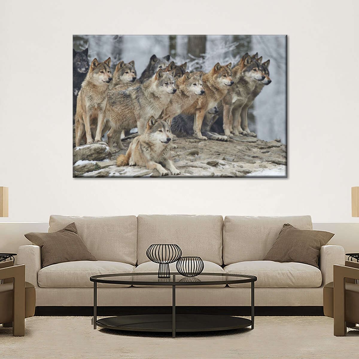 Wild Wolf Pack Wall Art