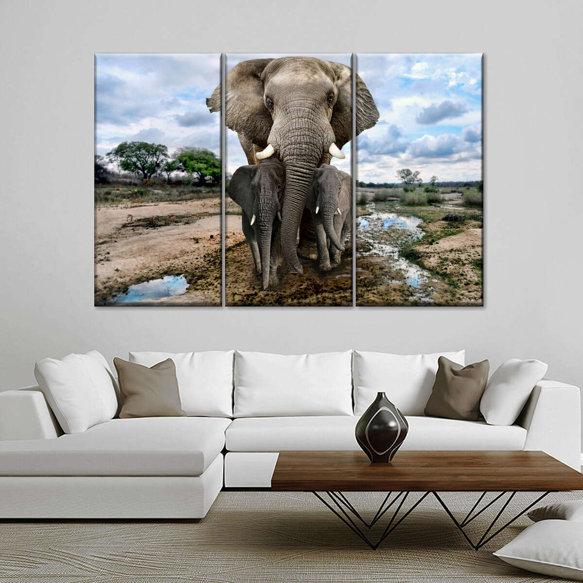 Safari Elephants Wall Art