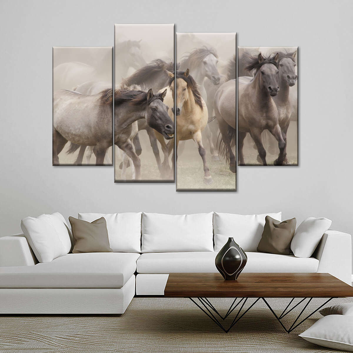 Wild Horse Stampede Wall Art