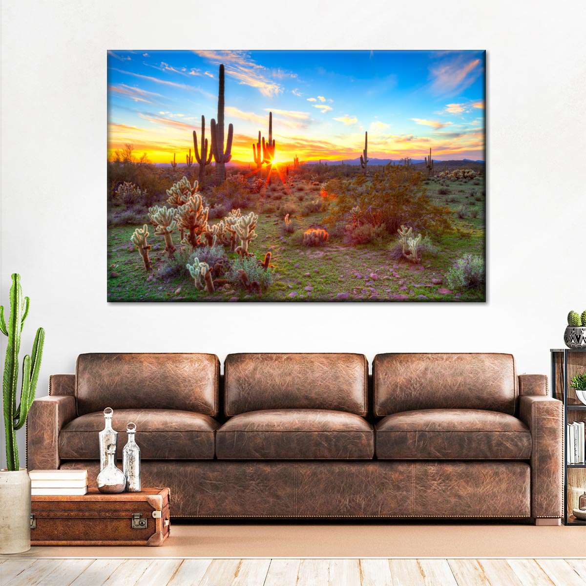 Sonoran Desert Sunset Landscape Wall Art