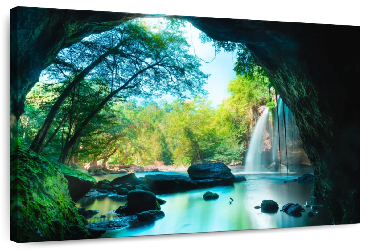 Thai Cave Waterfall Wall Art