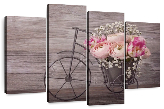 Ranunculus Bicycle Vase Wall Art