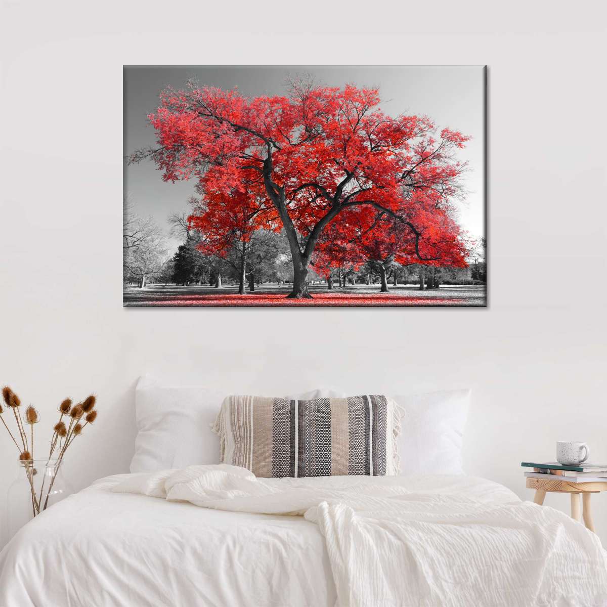 Red Tree Wall Art