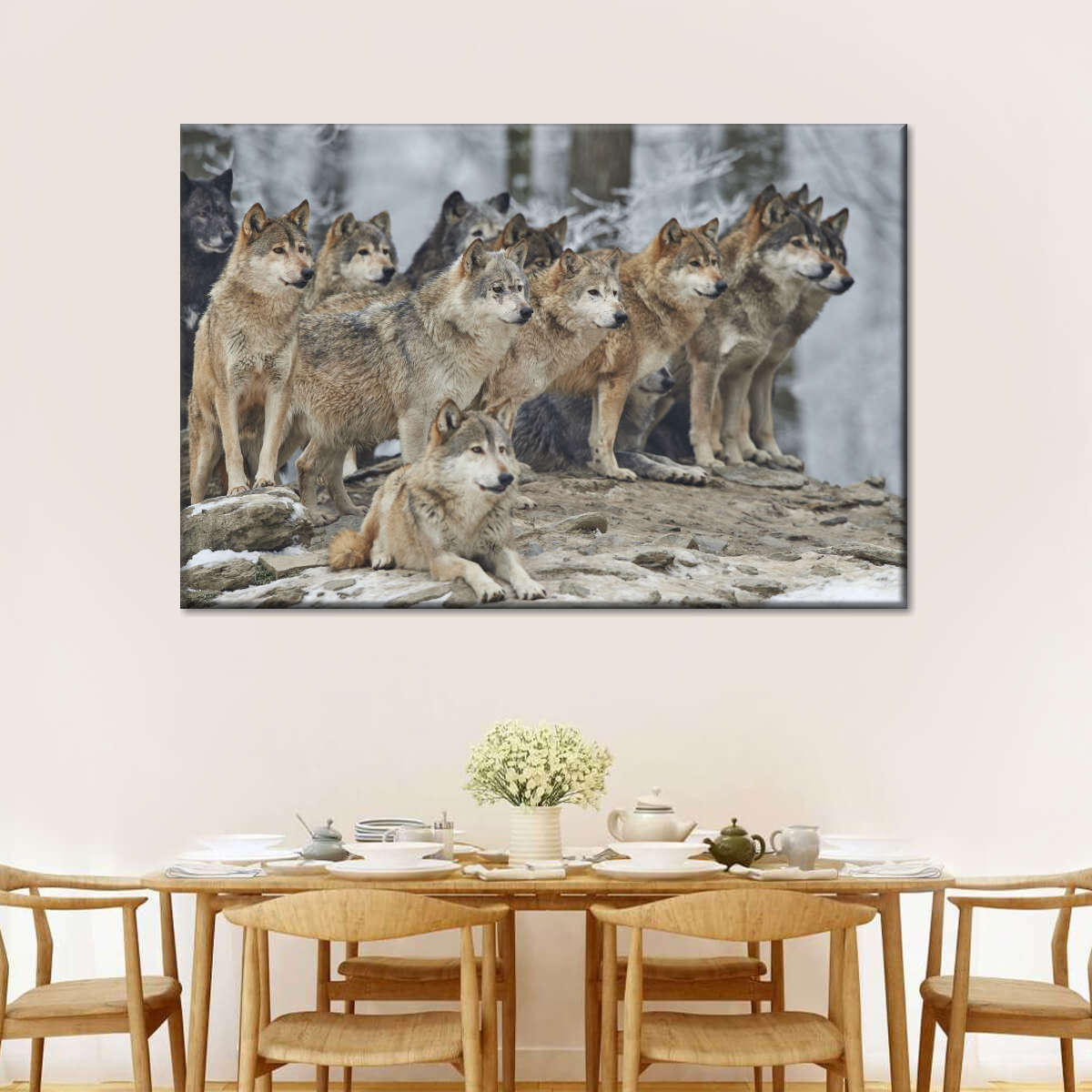 Wild Wolf Pack Wall Art