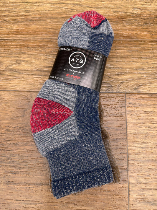 ATG Ultra-Dri Socks 2 Pair Pack in Denim by Wrangler
