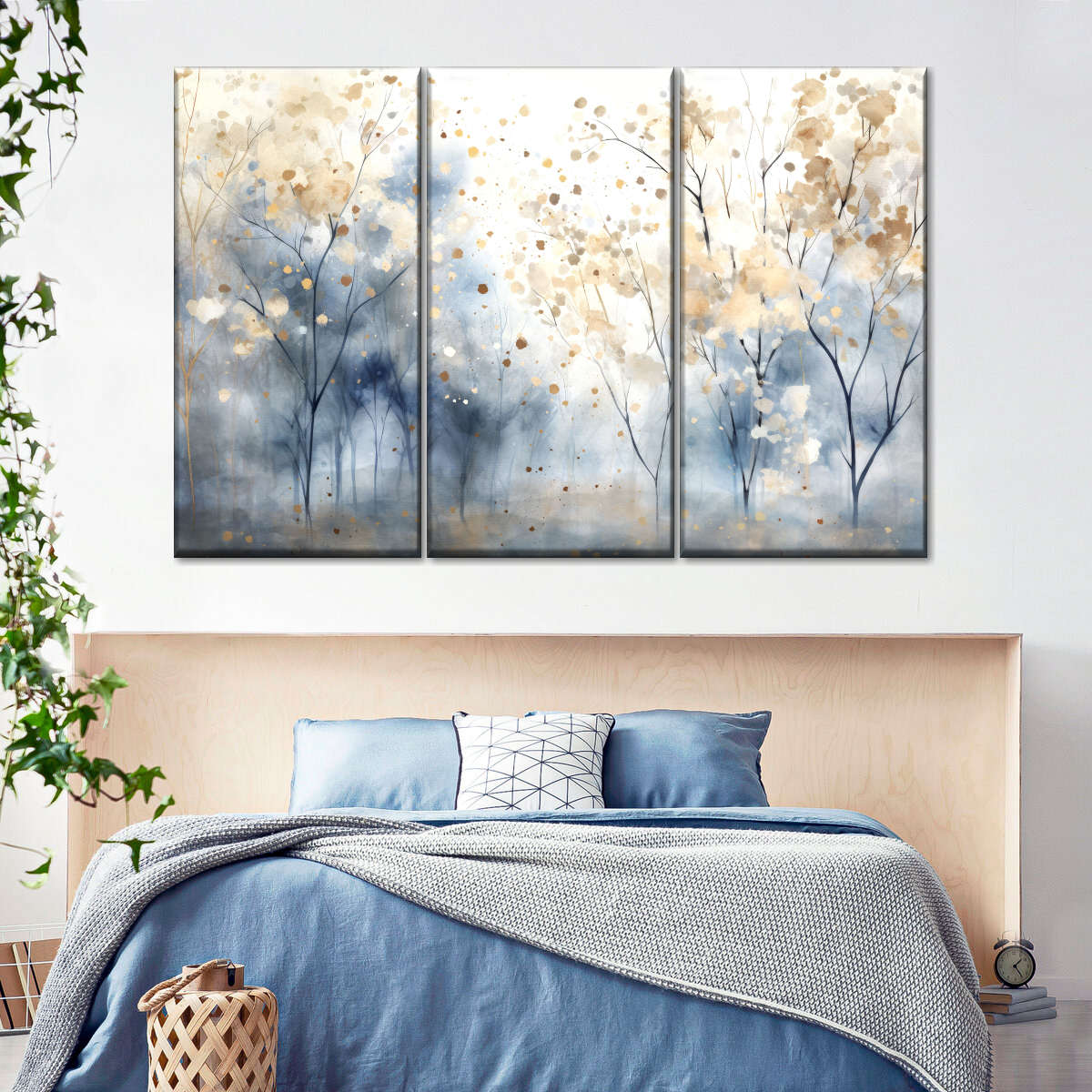 Speckled Blue Forest II Wall Art