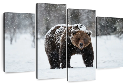 Winter Grizzly Bear Wall Art