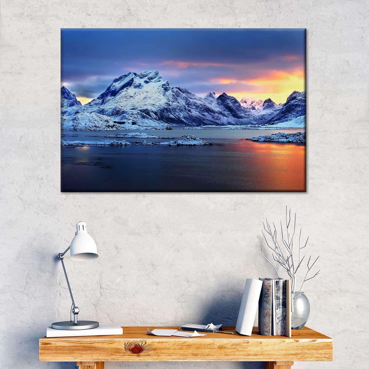 Norway Snowy Mountains Wall Art