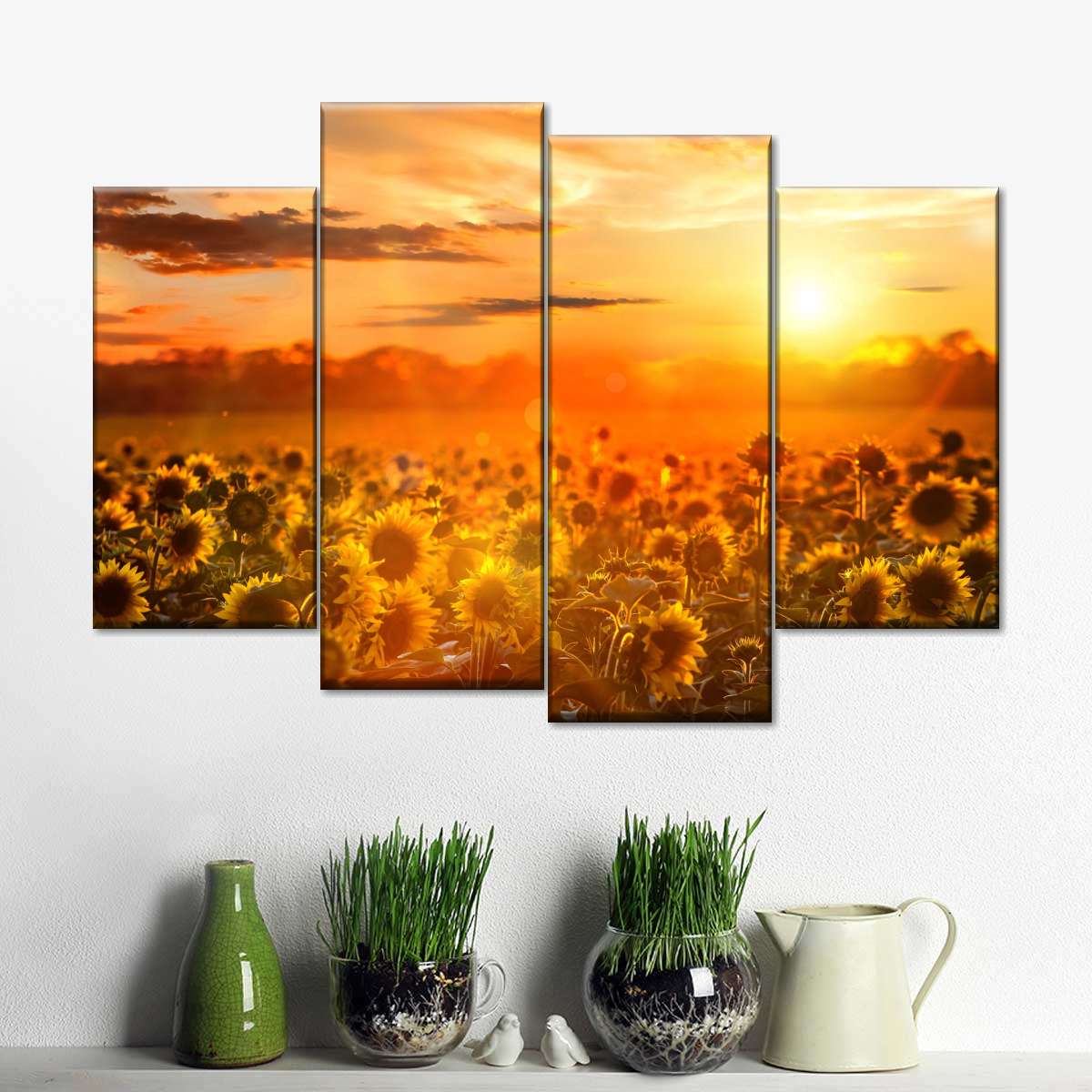 Yellow Sunset Wall Art