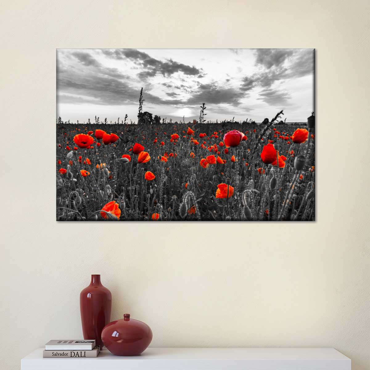 Poppy Field At Dusk Pop Wall Art