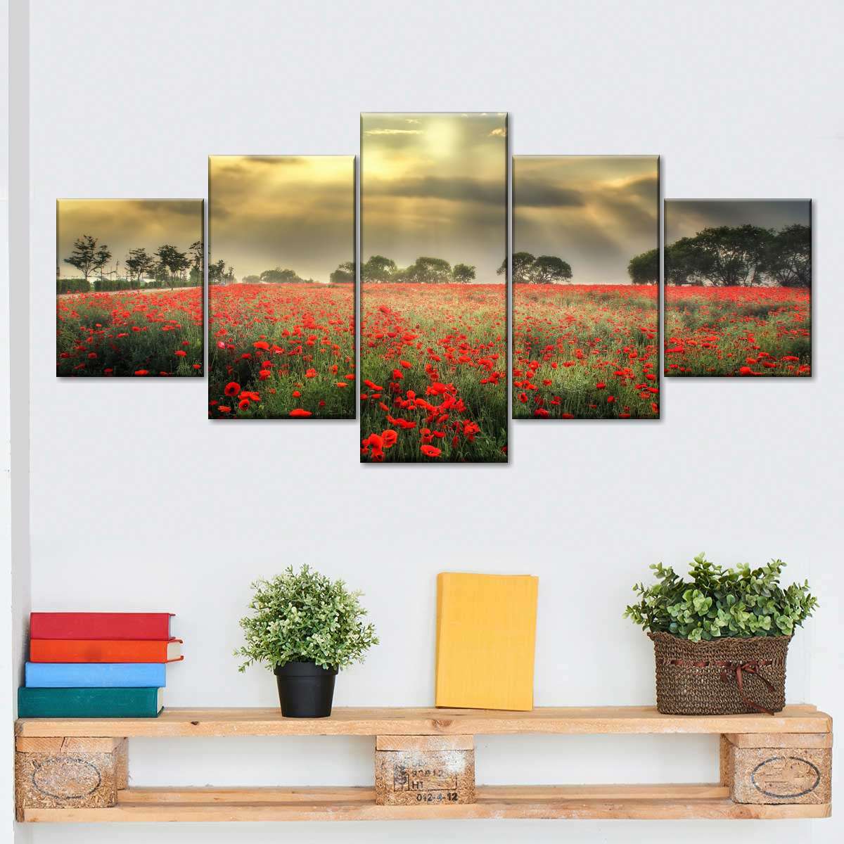 Scandinavian Poppy Field Wall Art