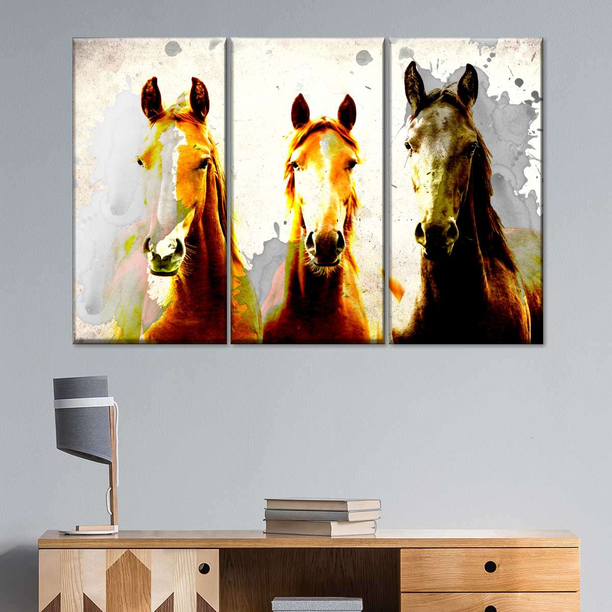 Three Horse Heads Wall Art