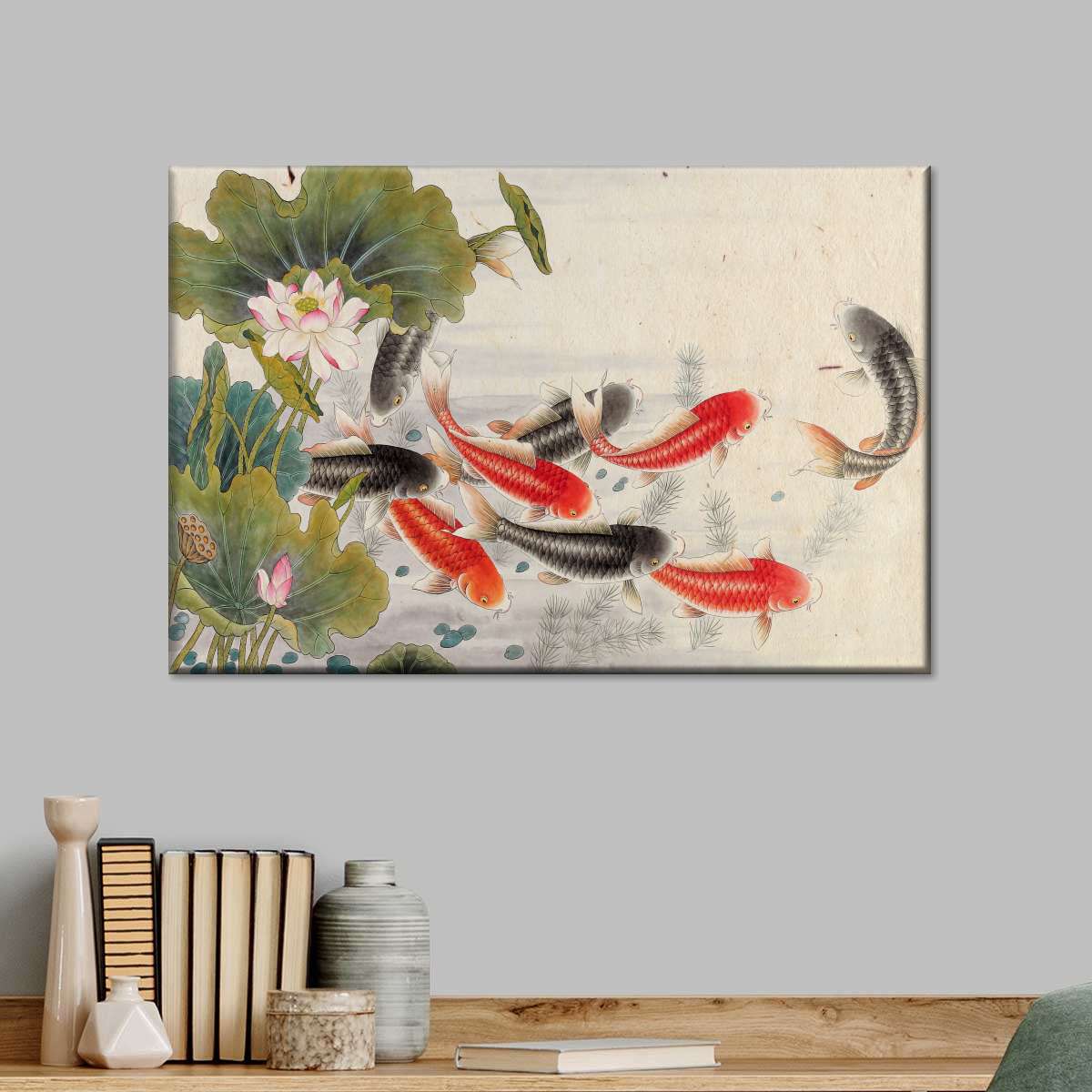 Japanese Koi Pond Wall Art