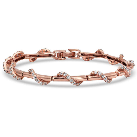 bc4155rg Twisting Rose Gold Bracelet by Montana Silversmith