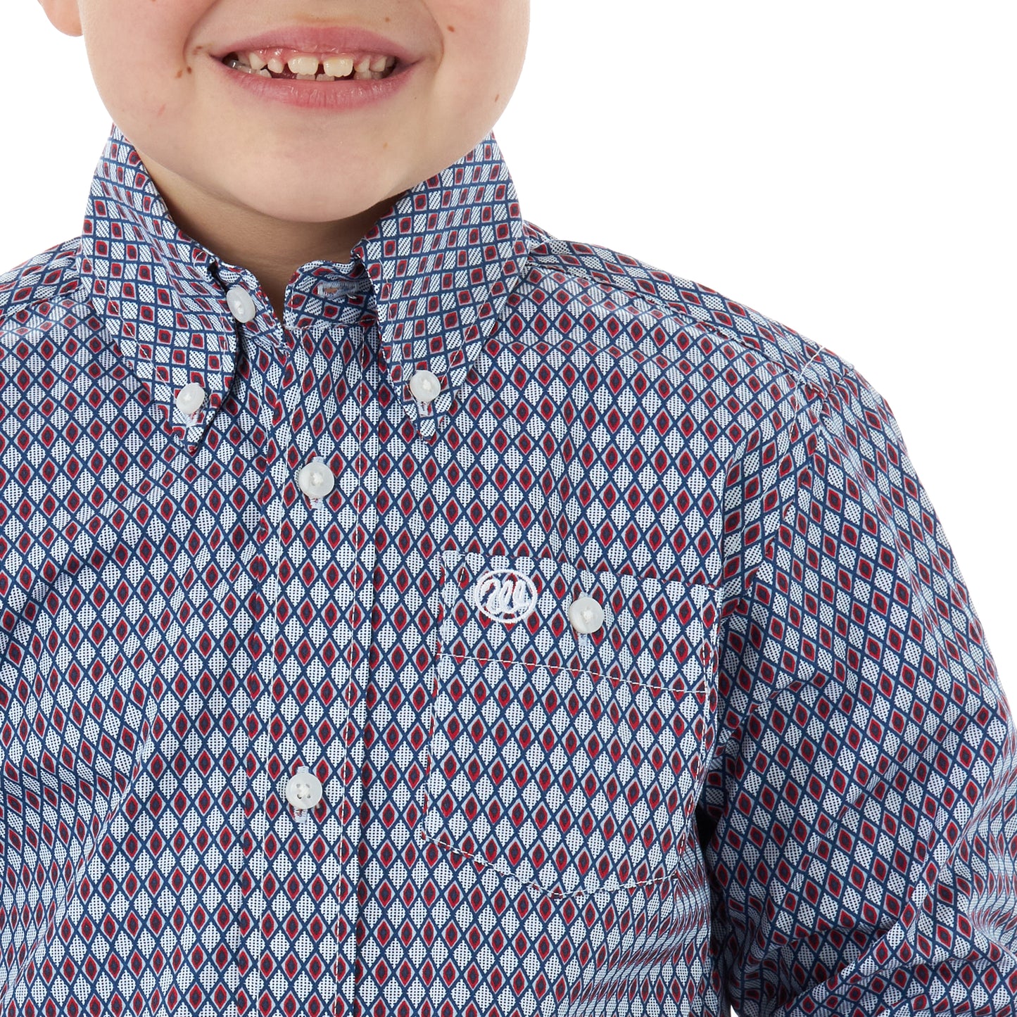 bgb871m Boy's Long Sleeve Button Shirt by Wrangler