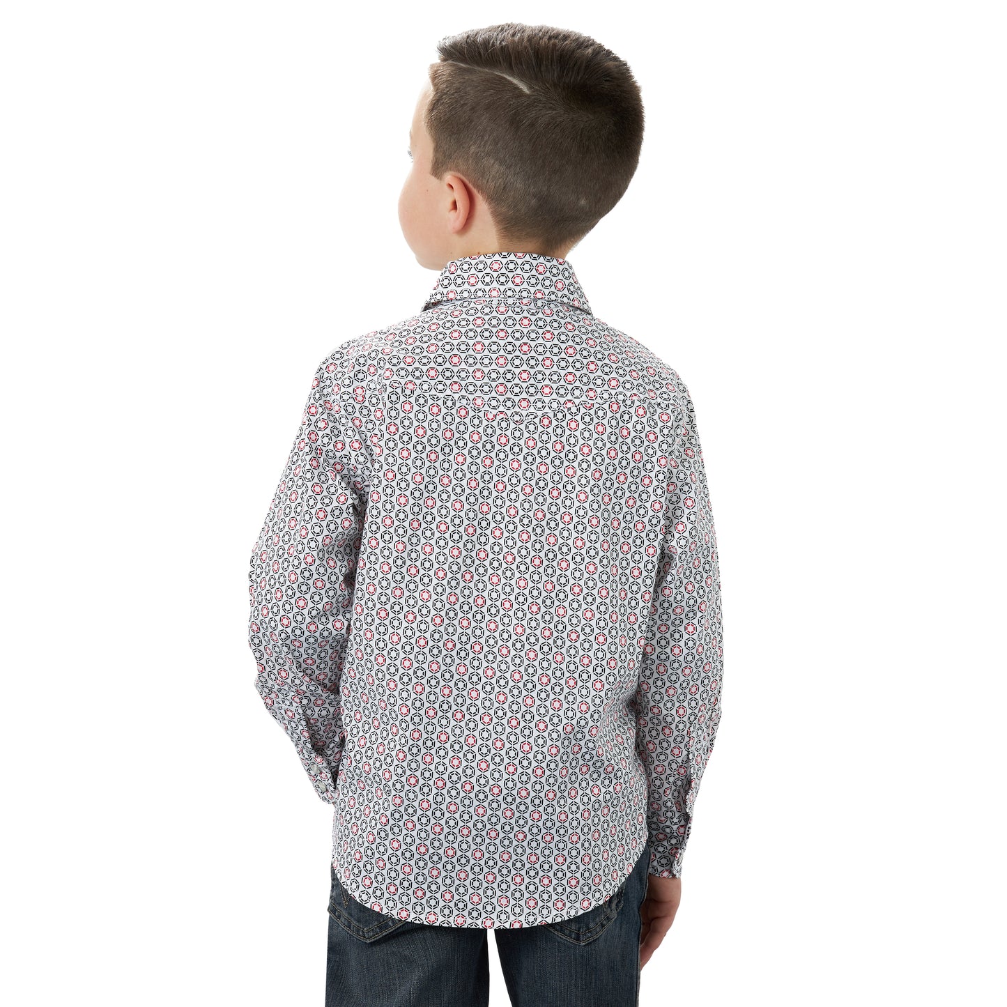 bjc328m Boy's 20X Competition Advanced Comfort Long Sleeve Snap Shirt by Wrangler