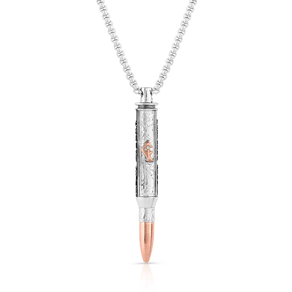 cknc5104 I'll Cover You Sniper Bullet Necklace by Montana Silversmiths