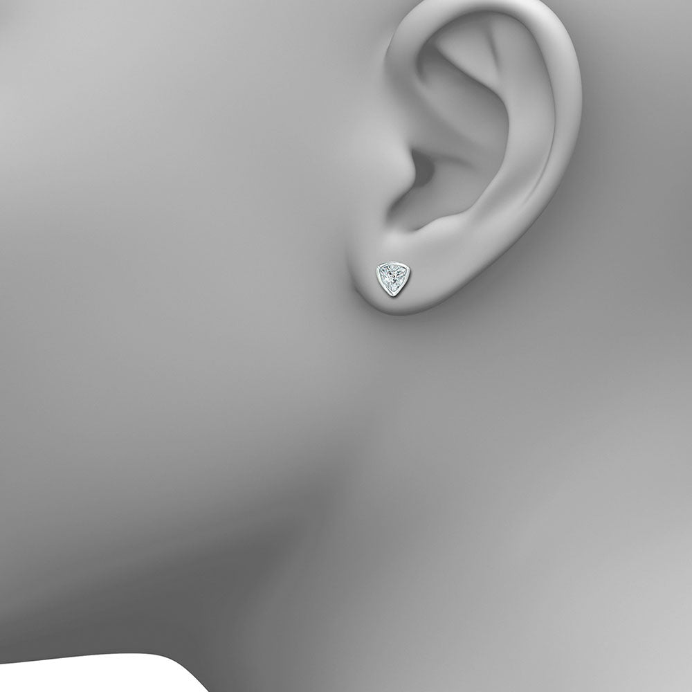 er3216 Tiny Trillion Stud Earrings by Montana Silversmiths