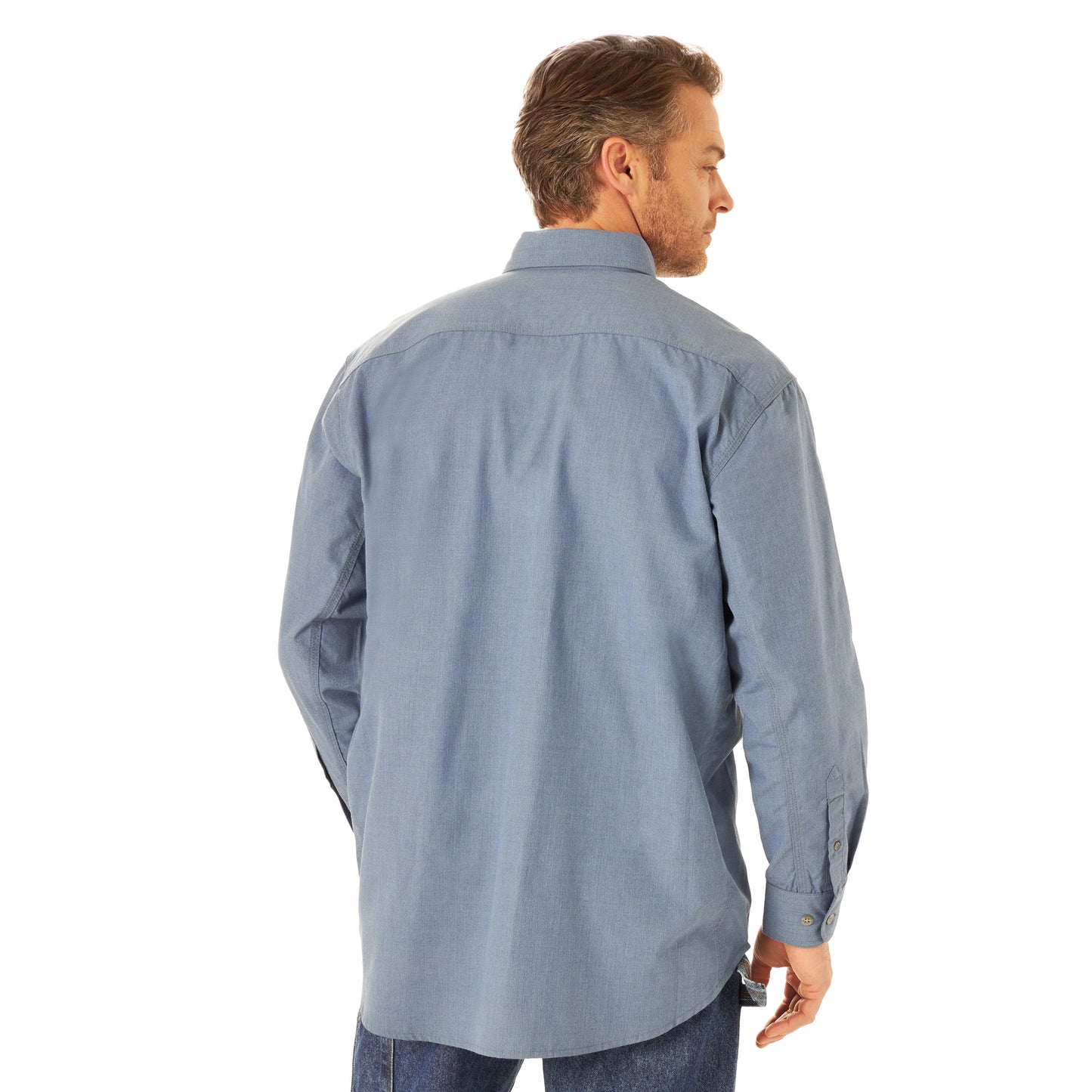 fr3w01l Men's FR Flame Resistant Long Sleeve Work Shirt by Wrangler