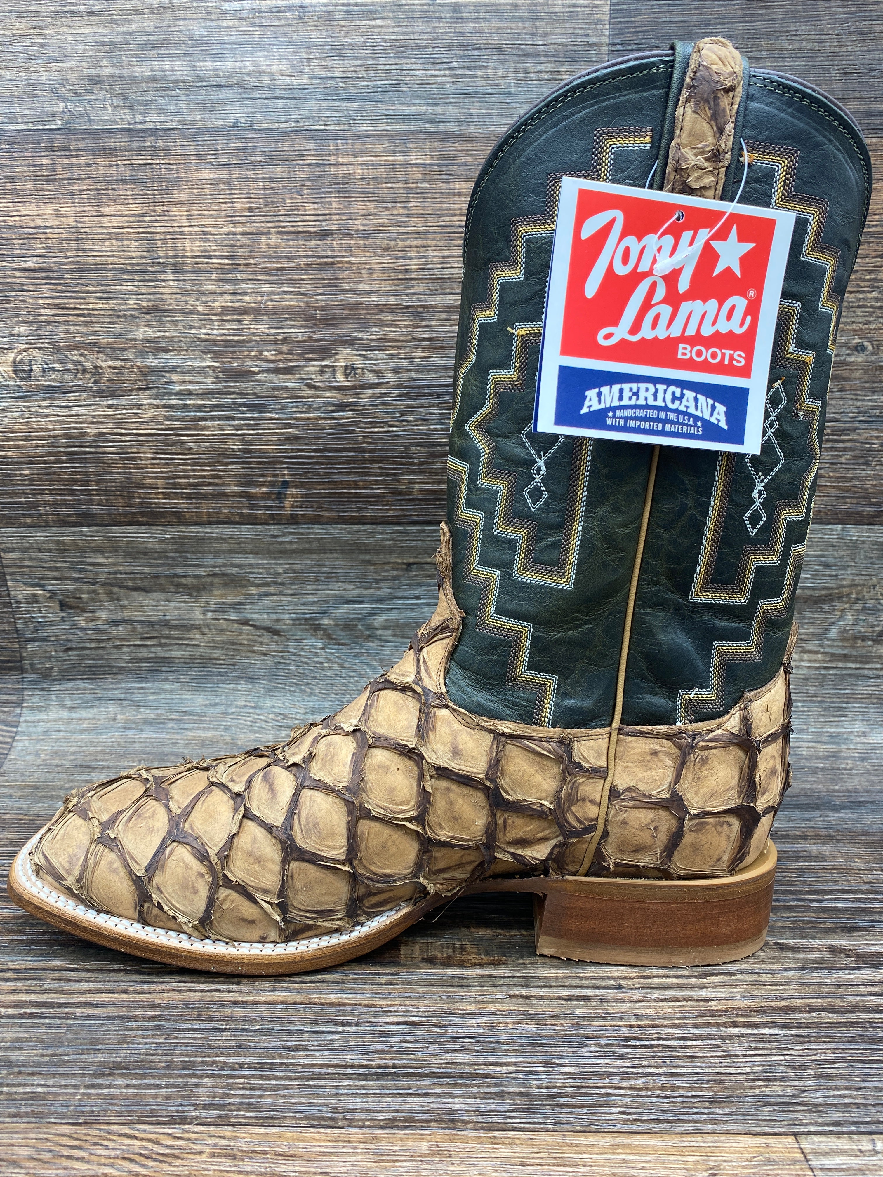 Tony lama fish outlet skin boots