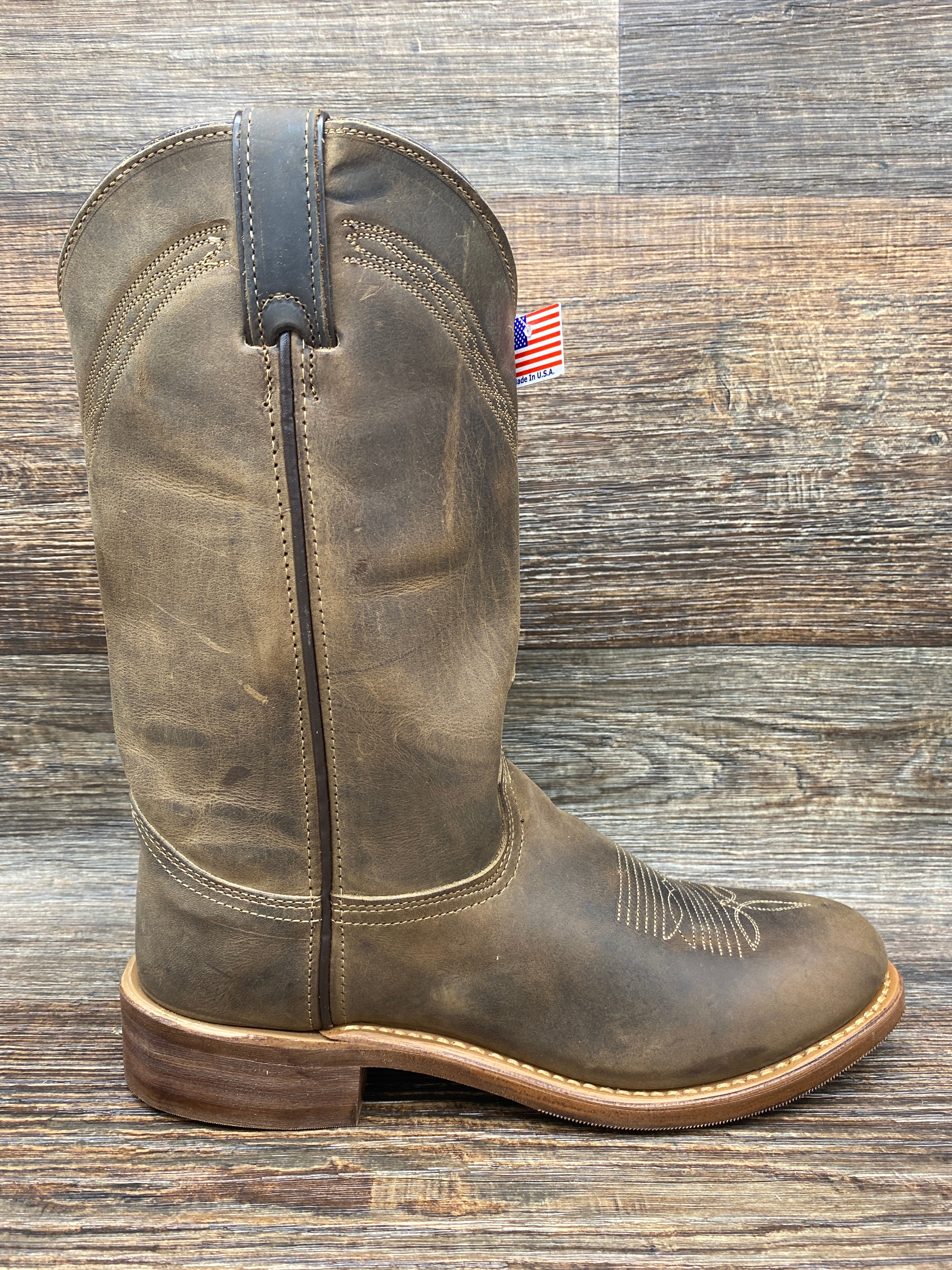 ab6732 Men s Round Toe Slip On Roper by Abilene. Rushing Boots