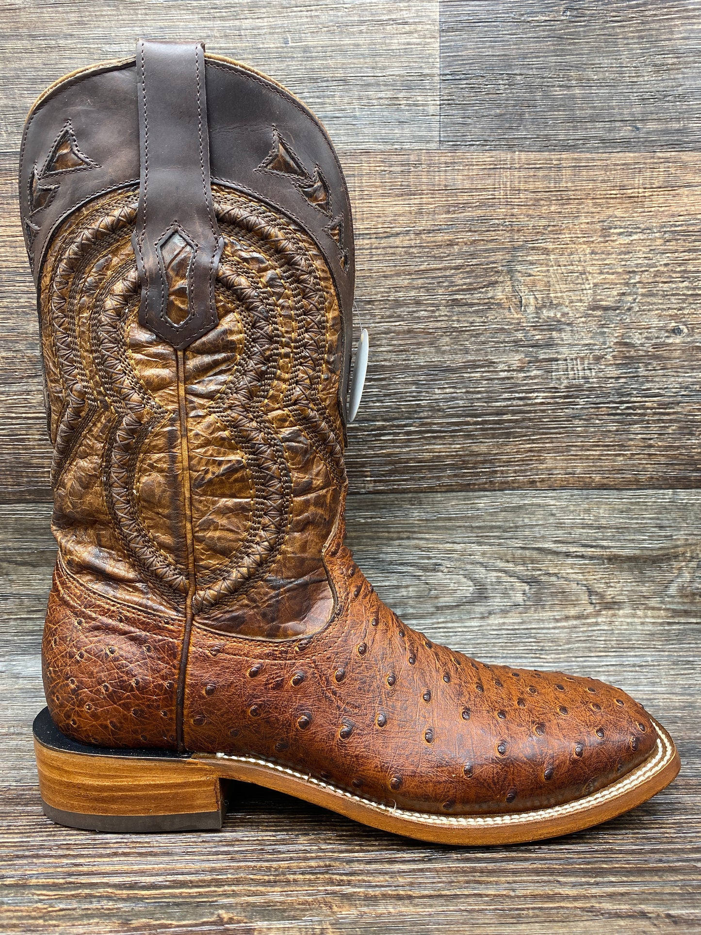 a4007 Men's Vintage Cognac Genuine Full Quill Exotic Western Boot by C ...