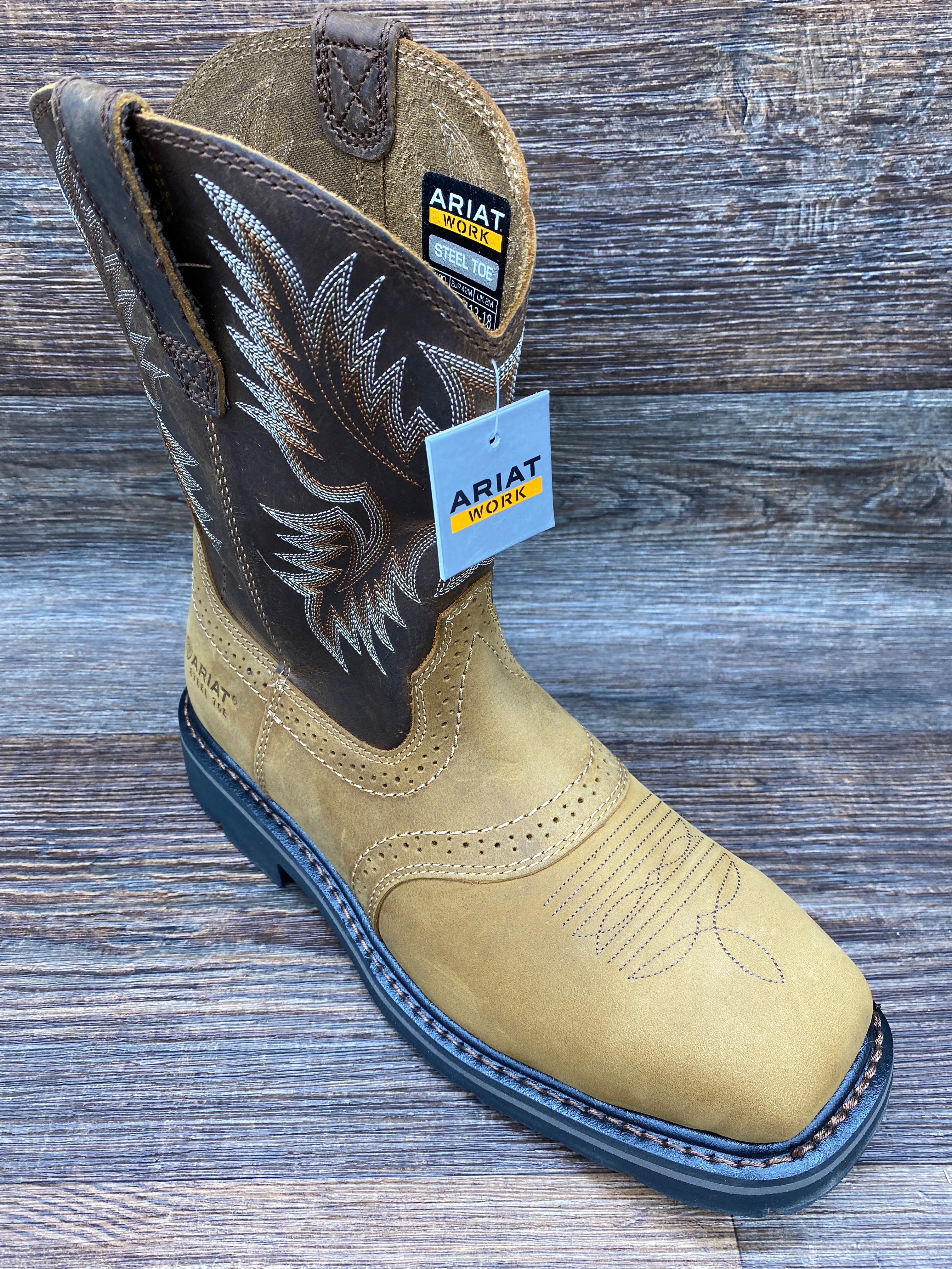 10010134 Men s Sierra Square Toe Steel Toe Work Boot by Ariat Rushing Boots