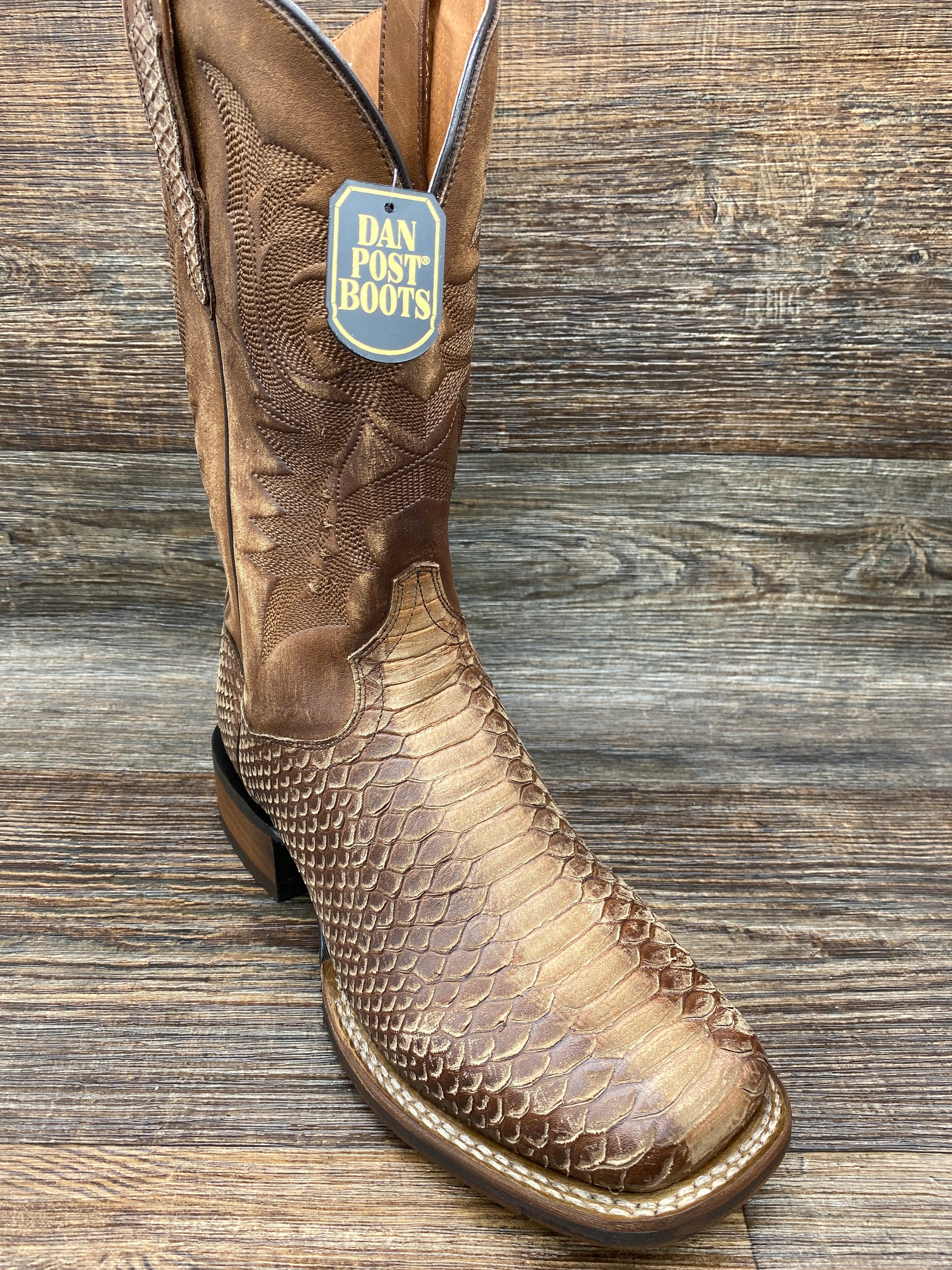 dp4526 Men's Ka Square Toe Python Print Leather Boot by Dan Post ...