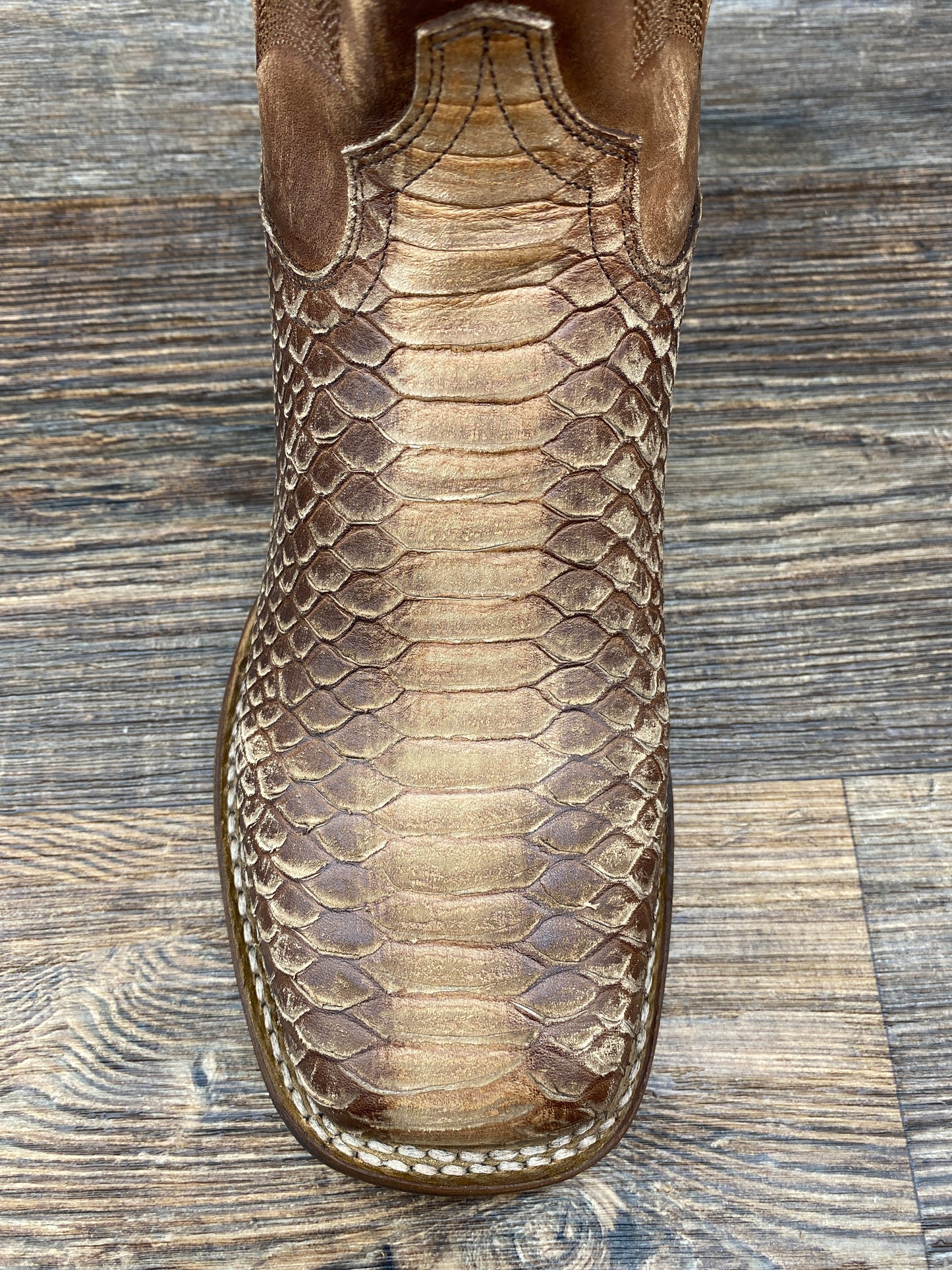dp4526 Men's Ka Square Toe Python Print Leather Boot by Dan Post