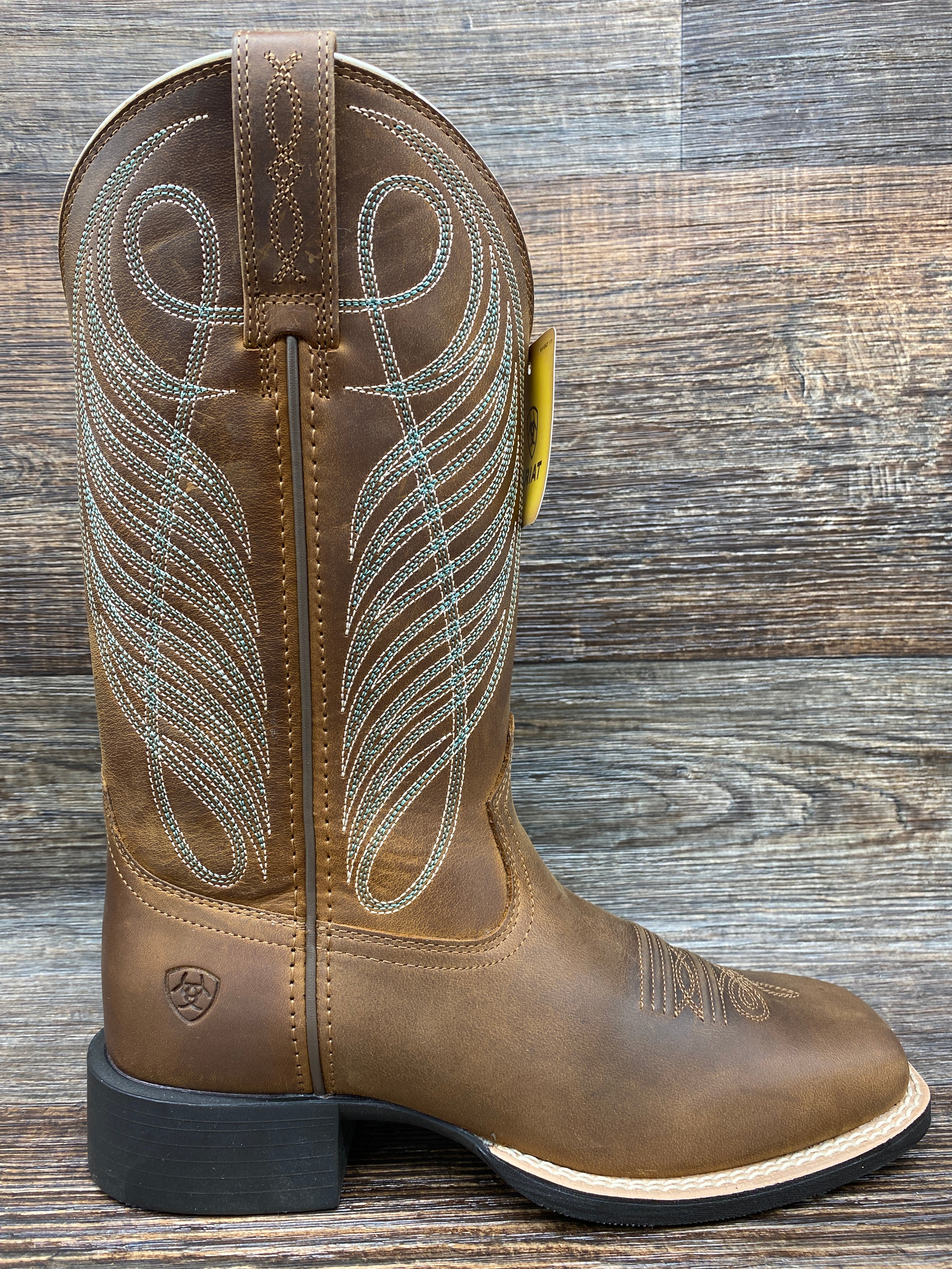 Ariat round up square toe western boot sale