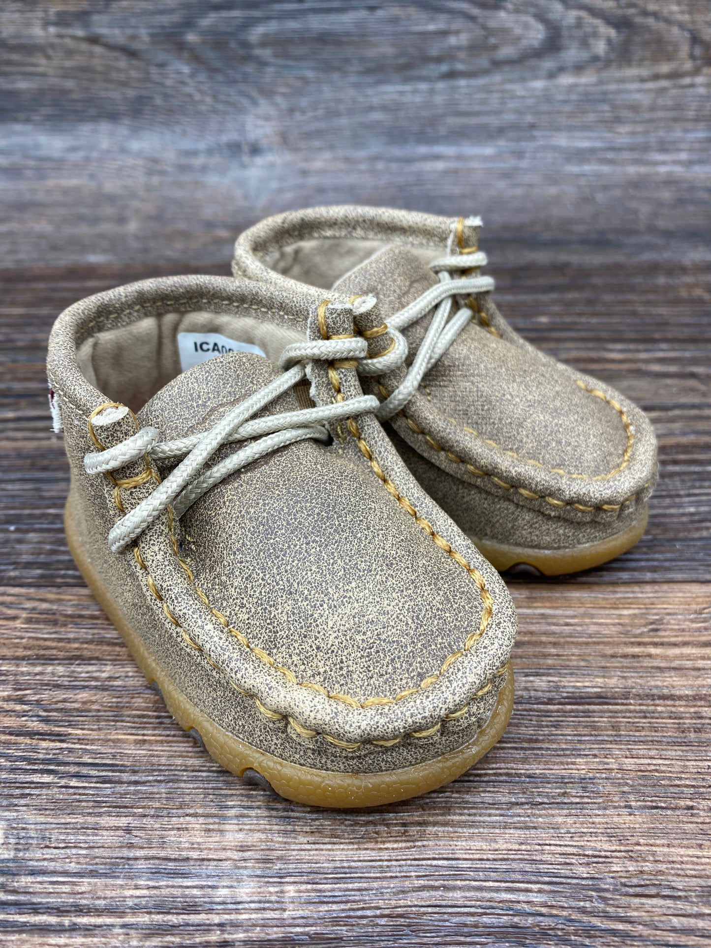 ica0005 Infant and Toddler Lace Up Driving Moc by Twisted X