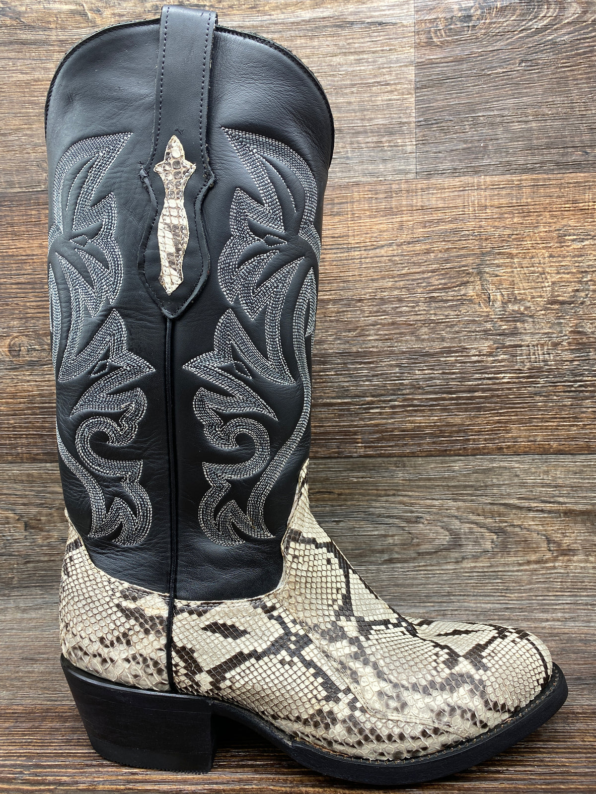 Durango Leather Python Snakeskin Boot Men\'s Size 11EE (DB631) Natural Crest Python Leather Boot - Sqaure Toe main image 4